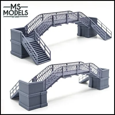 N/TT/OO Gauge Scale Platform Footbridge 2 Track Span For Model Railway TT:120 • £49.99