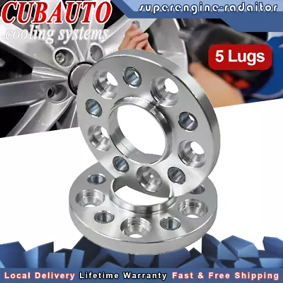 5Lugs Aluminum Wheel Spacers 2Pcs Thick 15mm Adapters Fit 348ts Ferrari 5X108 AU • $44.95