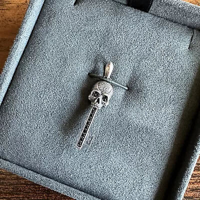 David Yurman Memento Mori Skull Key Pendant With Black Diamonds - FREE SHIPPING • $415