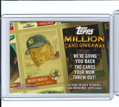 Mickey Mantle New York Yankees 2010 Topps #TMC-25 Redemption Baseball Card • $1.99