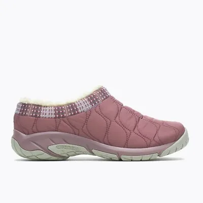 NEW Merrell Womens Encore Ice 4 Quilted Faux Fur Shoes Clogs Mules Pink 9.5 NIB • $72.99