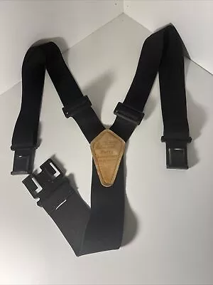 Dickies Perry Suspenders Black Plastic Clips Y-back Heavy Duty 1.5  To 2  Wide • $10