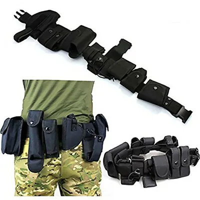 £29.99 • Buy Police Guard Tactical Belt Buckles With 9 Pouches Utility Kit Security System UK