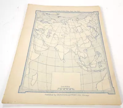 Vtg 45+ 1928 Cartocraft Outline Maps Asia DENOYER-GEPPERT CO School Student Desk • $40.49