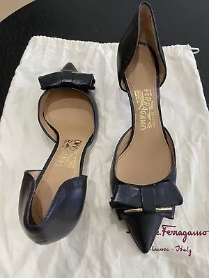 Authentic Brand New Black Colour Ferraegamo Pump In Size US7.5 Heel Height 6cm • $320