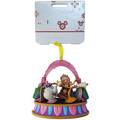 Disney Store Beauty & The Beast Singing Xmas Tree Decoration Lumiere Cogsworth • £34.99