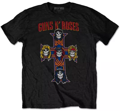 Guns N Roses Vintage Cross Black T-Shirt OFFICIAL • £15.19