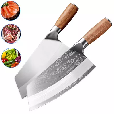 Handmade Forged Kitchen Vegetable Meat Chopping Chef Chinese Knife Knife Cleaver • $31.49