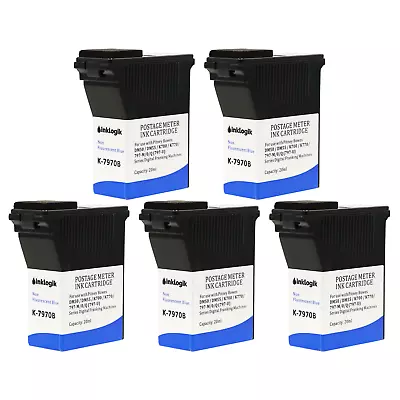 £22.95 • Buy Pitney Bowes Dm50 Dm55 Dm60 K700 Compatible Franking Ink Cartridge Blue - 5 Pack
