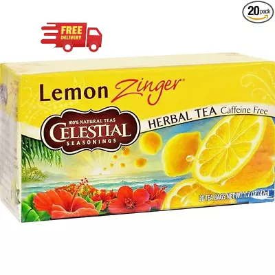 Celestial Seasonings Herbal Tea Lemon Zinger 20 Count Pack Of 2 • $13.99