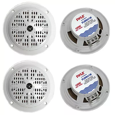 $28.99 • Buy PYLE PLMR41W 4  100W Marine Waterproof Boat/Car Audio Stereo Speakers (4 Pack)