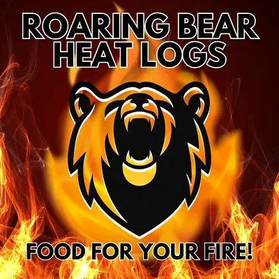 Roaring Bear Heat Logs Eco Briquette High Heat Firewood Free Kindling!  • £64.99