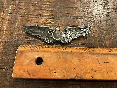 Original Wwii Usaaf Full Size 3+” Sterling Observer Wings Pb • $147.88
