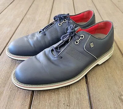 FootJoy DryJoy Premium Series VersaTrax+ Golf Shoes Navy Men's 10 Medium • $64.95