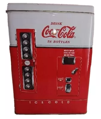 1997 Vintage Coca-Cola Collectible Vending Machine Soda Refrigerator Tin Coke • $75