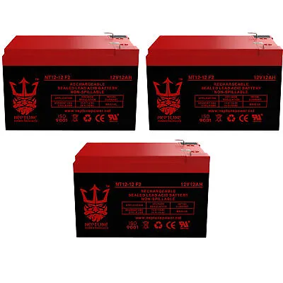 X-Treme X-600 12V 12Ah Replacement Electric Scooter Battery By Neptune - 3 Pack • $74.95