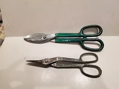 Vintage Tin Snips Set Diamalloy Ds-12 Power Kraft Montgomery Ward USA • $14.99