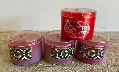 4 New Slatkin & Co. 1.6 Oz. Candles 3 - Tis The Season & 1 - Winter Candy Apple • $18.99