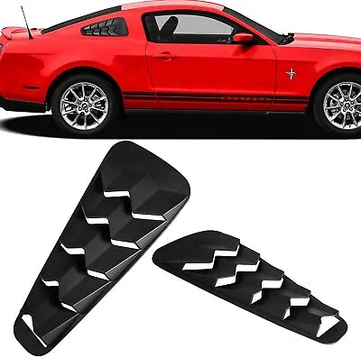 $39.90 • Buy 2pcs ABS Quarter Side Window Louvers Scoop Cover Trim For 2005-2014 Ford Mustang