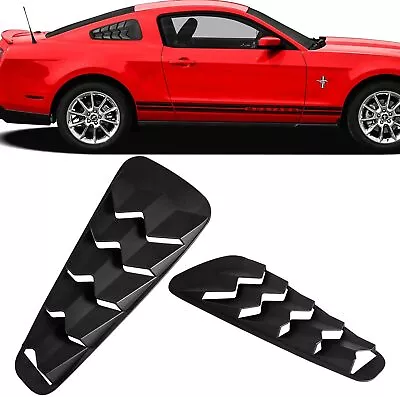 2pcs ABS Quarter Side Window Louvers Scoop Cover Trim For 2005-2014 Ford Mustang • $37.56