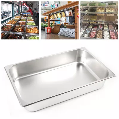 Full Size 6-Pan 4  Deep Steam Table Pans Bain-Marie Catering Kitchen Buffet Pan • $35.15