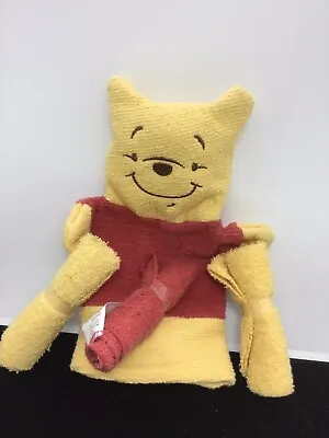 £7.85 • Buy Winnie The Pooh Baby Bath Mitt/Puppet & 3 Terry Cloth Washcloths 