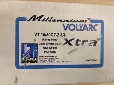 15mm Voltarc Millenium Xtra 15/60CT 2-3/4  Tubulated 20289 Box Of 100 - (NEW) • $113.74