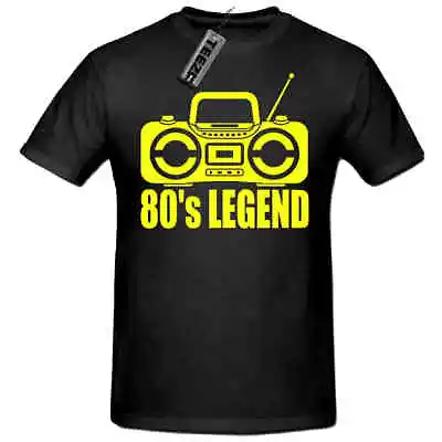 80's Legend Boombox T Shirt 80's Unisex T Shirt 80's T Shirt.(Yellow Slogan) • £7.99