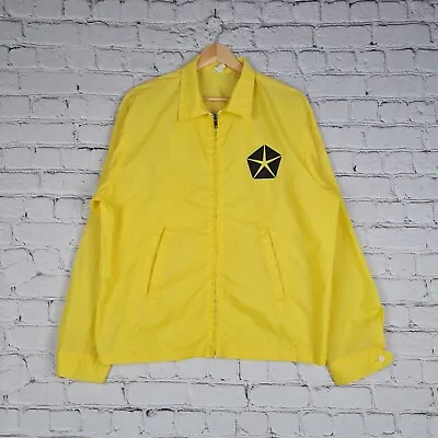 Vintage Louisville Sportswear Jacket Mens Large Yellow Car Club Racing Nylon • $29.88
