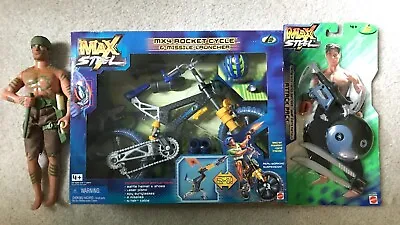 $49.99 • Buy 1999 Mattel Max Steel Rocket Cycle & Missile Launcher New W Doll And Accessories