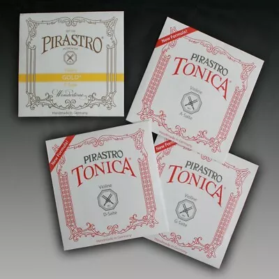 Pirastro Gold E Tonica AD And G 4/4 Violin Strings Set Violin String Set • $43.34