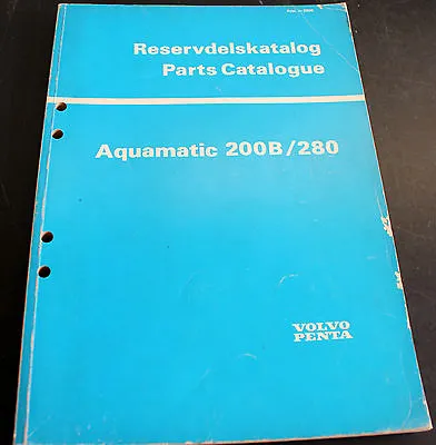 Volvo Penta Parts Catalogue Auquamatic 200b/280 #2999 • $9.82