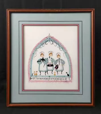 P. Buckley Moss Signed Editioned Print  Nurses Three  598/1000 1987 • $24.99