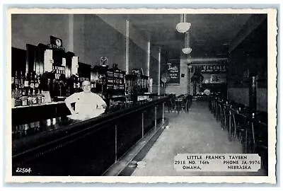 C1960's Little Frank's Tavern Restaurant Omaha Nebraska NE Unposted Postcard • $9.95