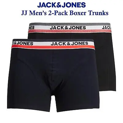 Jack & Jones Men's Multipack Of 2 Boxer Shorts Trunks Cotton Stretch Underpants • £12.99