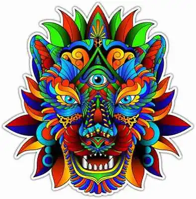 Mayan Aztec Jaguar Cat Art Mexico Indian Car Bumper Vinyl Sticker Decal 4 X5  • $3.99