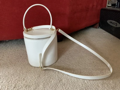 $275 • Buy STAUD VITTI White Cowhide Leather Bag MSRP$475