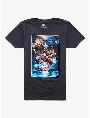 DEMON SLAYER Mugen Train Poster Gray T-Shirt NEW 2XL XXL • $17.60