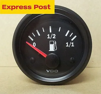 VDO 52mm 12v FUEL GAUGE AUTOMOTIVE MARINE 4WD BRAND NEW 10-180 Ohms • $48.23