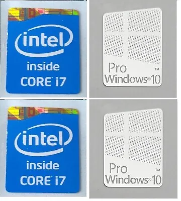 1x Intel Core I7 + FREE Pro Windows 10 Silver Logo Sticker Decals For Laptop • $4.96