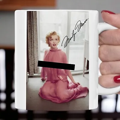 Marilyn Monroe Autograph Coffee Mug See Through Top White Cup Gift For Men • $13.95