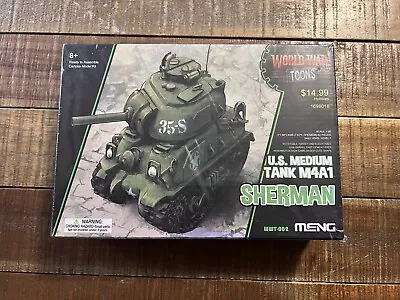 Meng Model WWT-002 World War Toons Sherman U.S. Medium Tank M4A1 Armour Plastic • $13.95