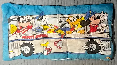 Vintage Disney Mickey's Express Kids Sleeping Bag Walt Disney Mickey Mouse ERO • $25