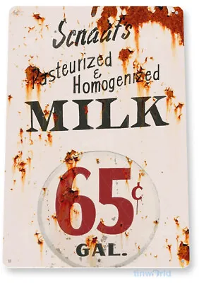 TIN SIGN Scraafs Milk Dairy Kitchen Cottage Farm Retro Rustic Metal Milk B749 • $10.25