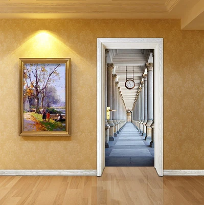 £84.77 • Buy 3D Corridor 41 Door Wall Mural Photo Wall Sticker Decal Wall AJ WALLPAPER AU