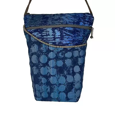 Maruca Cross Body Bag Handmade In Boulder Colorado Blue Geometric 9.5x4  EUC • $35