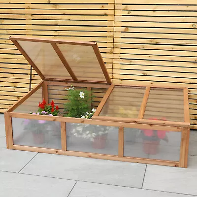 Woodside Outdoor Wooden Plant/Flower/Vegetable Cold Frame Growhouse • £89.99