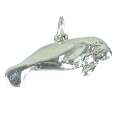 Manatee 2D Sterling Silver Charm Pendant .925 X 1 Manatees Charms • $12.42