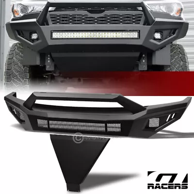 For 2009-2014 F150 Matte Blk Full Width Steel Front Bumper W/Hoop Bar+Skid Plate • $769