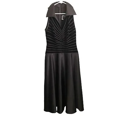 Tadashi Cocktail Dress Women's Size 10 Sleeveless Velvet Brown Ankle Length • $39